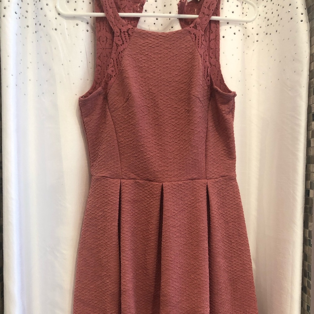 Girls Pink lace dress